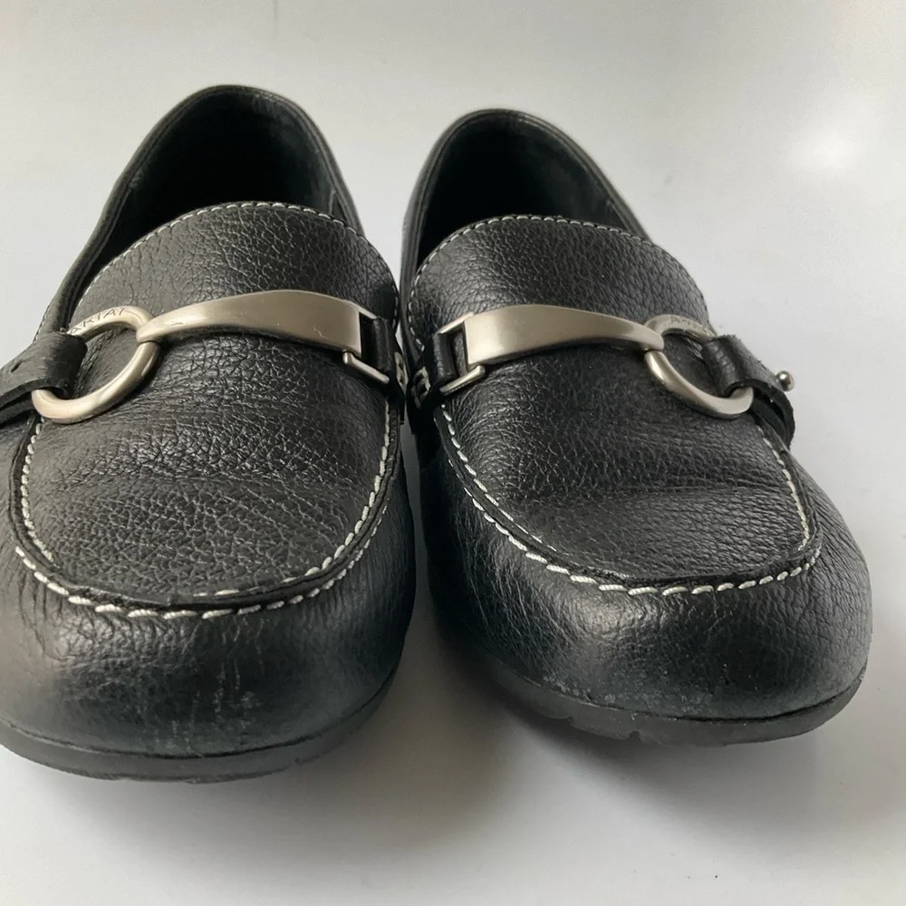 Ariat Black Leather Women Loafers Size 6.5 B - Picture 3 of 10
